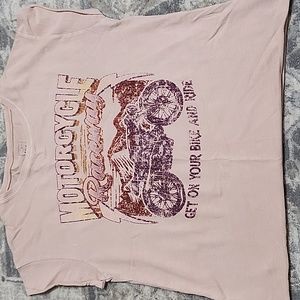 Never worn pink tee, awesome graphic